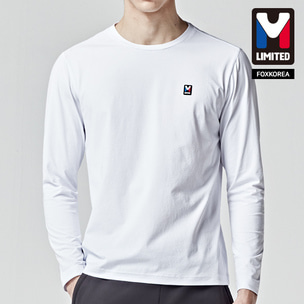 엠리밋 남여공용 긴팔 라운드 티셔츠 화이트 - LGTST52710